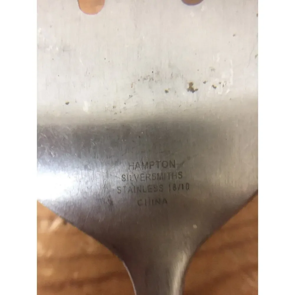 Hampton Silversmiths Stainless Steel Satin Large Salad Serving Fork 9.5
